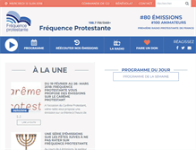 Tablet Screenshot of frequenceprotestante.com